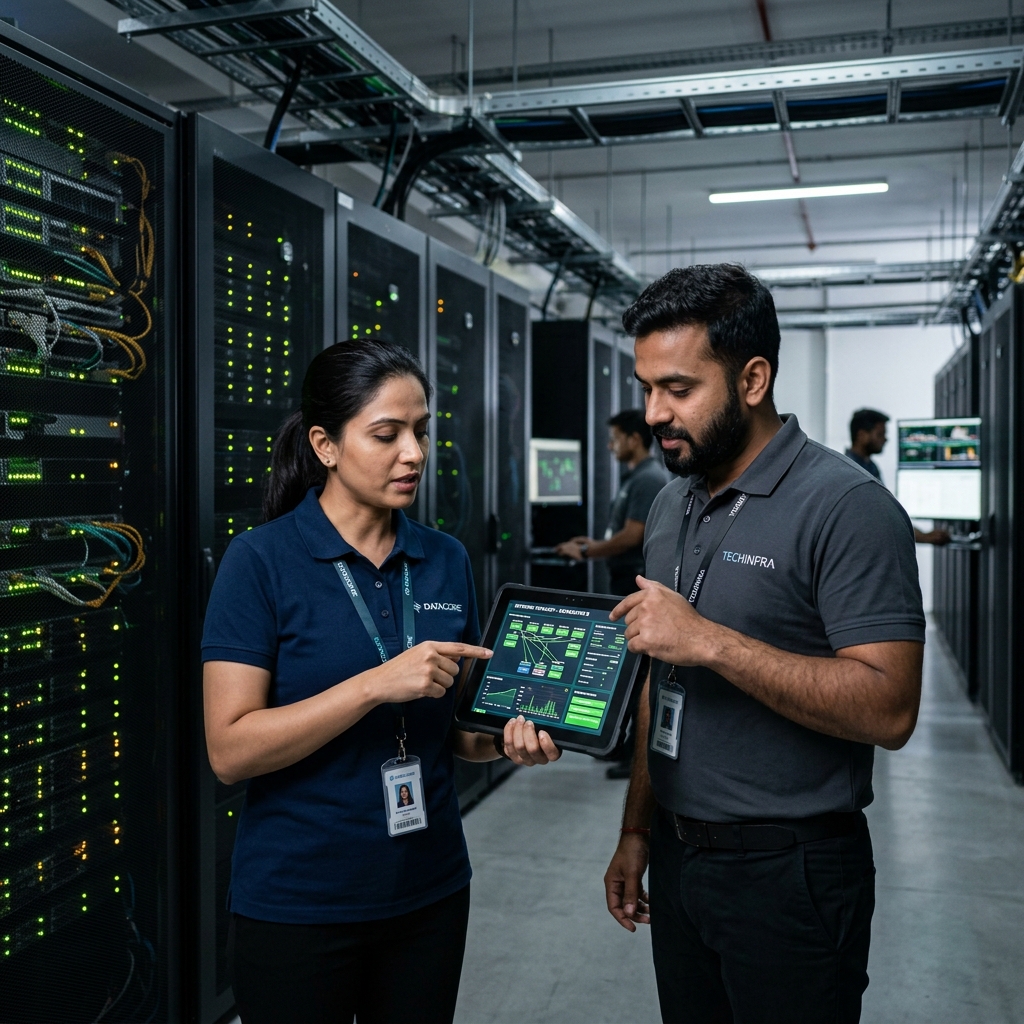 Sun Systems IT Infrastructure Engineers Analyzing Network Configurations